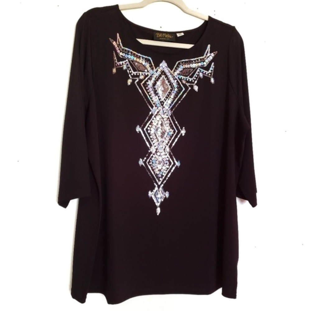 Bob Mackie Holographic Wearable Art XLShirt